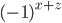 (-1)^{x+z}