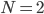 N=2
