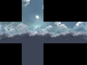 An example skybox texture. An example skybox texture.