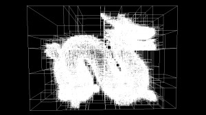 Visualization of a kd tree built using the surface area heuristic.