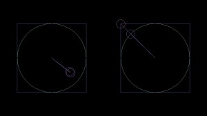 An OpenGL rendering of our joystick object with mapped and unmapped coordinates