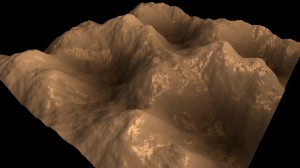 Terrain generated with a beta of 2.4 and tiled.