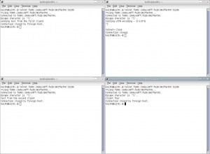 A screen capture of the corresponding client terminals.